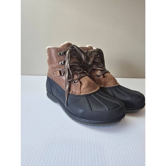 Cat & Jack Duck Boots Sz 4 Brown Black - Picture 1 of 8